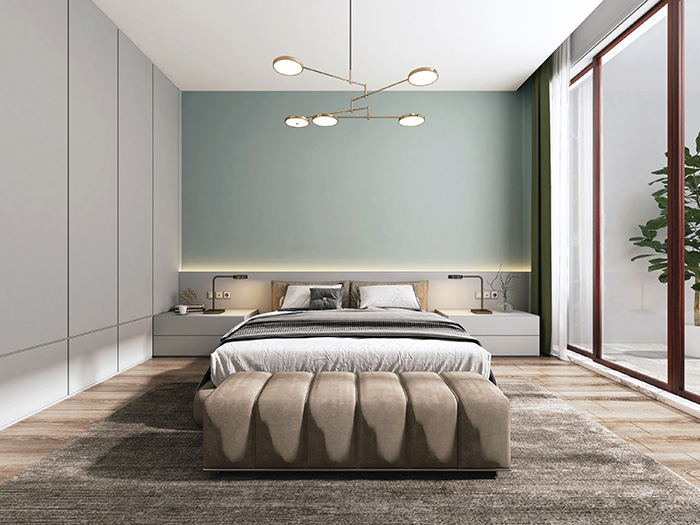 臥室-現(xiàn)代簡約風格-裝修效果圖