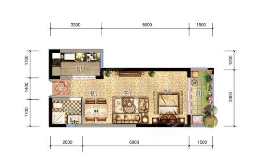 85㎡現(xiàn)代簡約風，“蘆灰+夏云綠”的搭配太贊