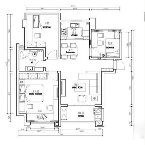 白色、木色與黑色演繹同一空間下的不同格調(diào)！