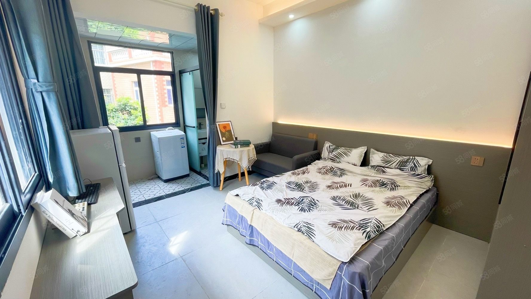 杏林村園博苑地鐵口全新邊套精裝大單間，出租，全屋燈帶裝飾