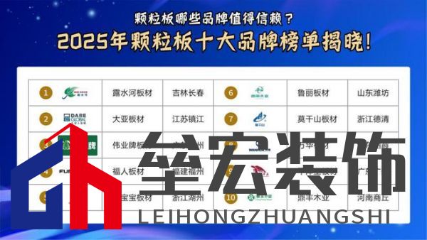 顆粒板哪些品牌值得信賴？2025年顆粒板十大品牌榜單揭曉！